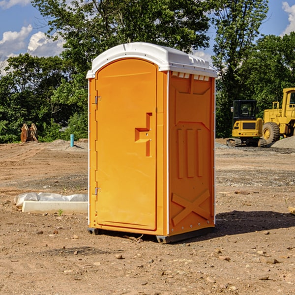 how often are the portable toilets cleaned and serviced during a rental period in Carlos MD